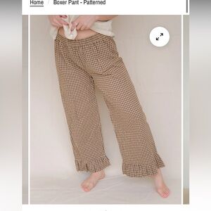 Sonderhaus Brown Gingham Boxer Pant